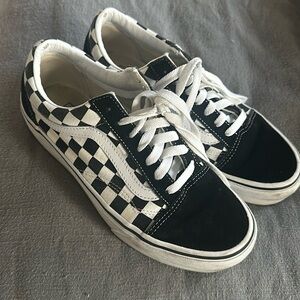 Checkered Vans Platform Old School